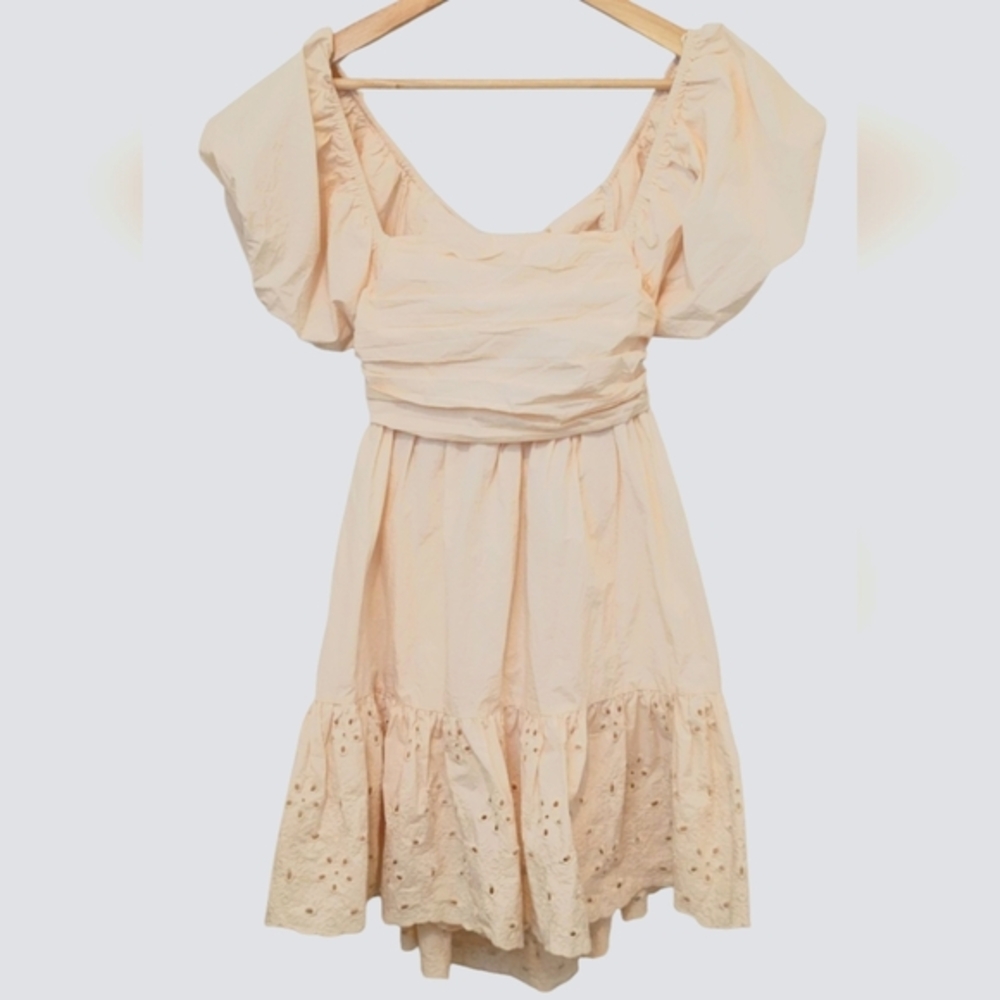 En Saison Juliet Mini Dress In Cream Size Medium